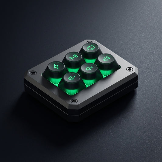 Macro Pad: Command Module - Isometric Architectural Render